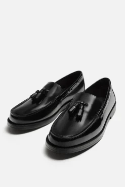 New MOCASÍN PIEL BORLAS Hombre Piel|Zapatos