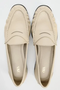 Online MOCASÍN PIEL FRUNCIDO Mujer Zapatos