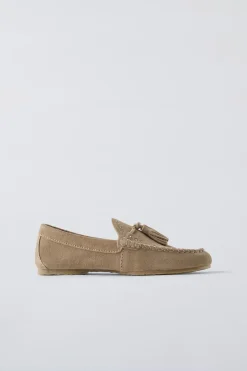 Niños ZARA 6 - 14 Años·Zapatos<MOCASÍN PIEL TACHAS