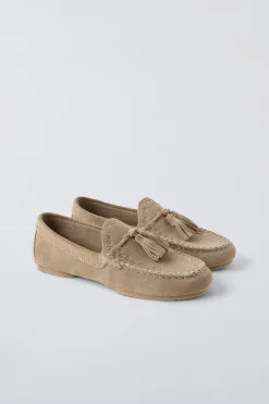 Niños ZARA 6 - 14 Años·Zapatos<MOCASÍN PIEL TACHAS