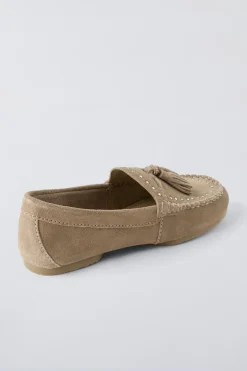 Niños ZARA 6 - 14 Años·Zapatos<MOCASÍN PIEL TACHAS