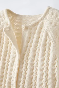 Niños ZARA 0 - 6 Meses·Punto|0 - 6 Meses·Básicos<MONO ALGODÓN SEDA PUNTO CALADOS