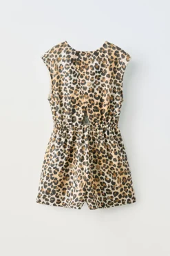 Niños ZARA 6 - 14 Años·Vestidos / Monos<MONO CORTO ANIMAL PRINT