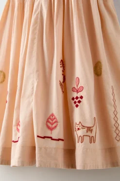 Niños ZARA 6 - 14 Años·Vestidos / Monos<MONO CORTO BORDADOS