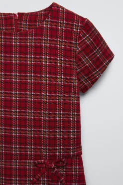 Niños ZARA 6 - 14 Años·Vestidos / Monos<MONO CORTO CUADROS