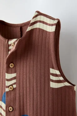 Niños ZARA 1½ - 6 Años·Faldas / Bermudas|1½ - 6 Años·Pantalones / Leggings<MONO CORTO ESTAMPADO