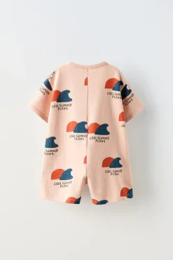 Niños ZARA 1½ - 6 Años·Faldas / Bermudas|1½ - 6 Años·Pantalones / Leggings<MONO CORTO ESTAMPADO