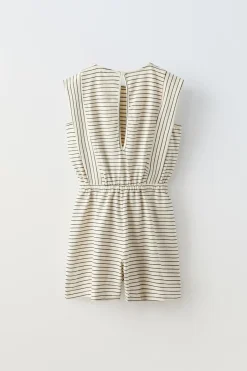 Niños ZARA 6 - 14 Años·Vestidos / Monos<MONO CORTO RAYAS