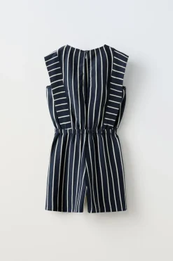 Niños ZARA 6 - 14 Años·Vestidos / Monos<MONO CORTO RAYAS