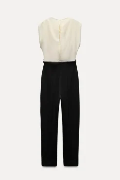 Discount MONO CREPE COMBINADO CINTURÓN Mujer Vestidos