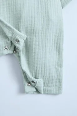 Niños ZARA 0 - 6 Meses·Básicos<MONO CRUZADO BAMBULA LISO