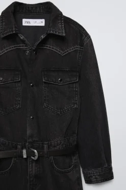 Niños ZARA 6 - 14 Años·Vestidos / Monos<MONO DENIM LARGO