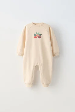 Niños ZARA 0 - 6 Meses·Ropa Interior / Pijamas|0 - 6 Meses·Homewear<MONO FELPA ESTAMPADO