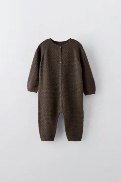 Niños ZARA 0 - 6 Meses·Punto|0 - 6 Meses·Básicos<MONO LARGO CON LANA