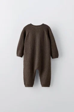 Niños ZARA 0 - 6 Meses·Punto|0 - 6 Meses·Básicos<MONO LARGO CON LANA