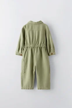 Niños ZARA 1½ - 6 Años·Vestidos / Petos|1½ - 6 Años·Pantalones<MONO LARGO FLUIDO