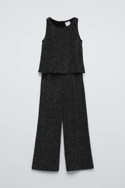 Niños ZARA 6 - 14 Años·Vestidos / Monos<MONO LARGO VOLANTE BRILLOS