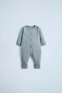 Niños ZARA 0 - 6 Meses·Punto|0 - 6 Meses·Básicos<MONO PUNTO ALGODÓN SEDA