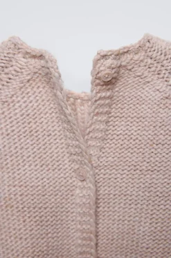 Niños ZARA 6 - 18 Meses·Punto|6 - 18 Meses·Vestidos / Monos<MONO PUNTO FLORES BORDADAS