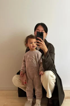 Niños ZARA 6 - 18 Meses·Punto|6 - 18 Meses·Vestidos / Monos<MONO PUNTO FLORES BORDADAS