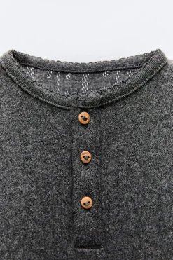 Niños ZARA 0 - 6 Meses·Punto|0 - 6 Meses·Homewear<MONO PUNTO POINTELLE