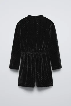 Niños ZARA 6 - 14 Años·Vestidos / Monos<MONO VELVET BRILLOS