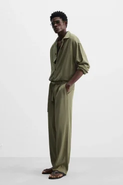 New MONO VISCOSA CINTURÓN Hombre Pantalones