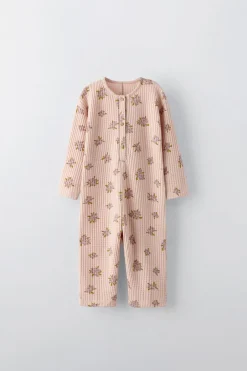Niños ZARA 1½ - 6 Años·Vestidos / Petos|1½ - 6 Años·Pantalones<MONO WAFFLE FLORES