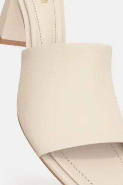 Hot MULE PIEL TACÓN ANCHO Mujer Zapatos