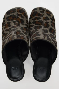 Fashion MULE PIEL ESTAMPADO ANIMAL Mujer Zapatos