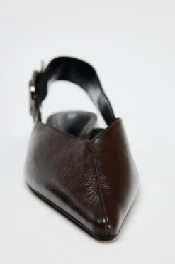 Outlet MULE PIEL HEBILLA Mujer Zapatos