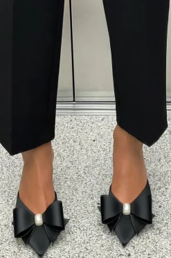 Hot MULE TACÓN PERLA LAZO Mujer Zapatos