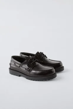 Niños ZARA 6 - 14 Años·Zapatos|6 - 14 Años·Trajes<NÁUTICO TRACK PIEL