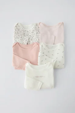 Niños ZARA 1½ - 6 Años·Ropa Interior / Calcetines|6 - 18 Meses·Bodies<PACK CINCO BODIES FLORECITAS