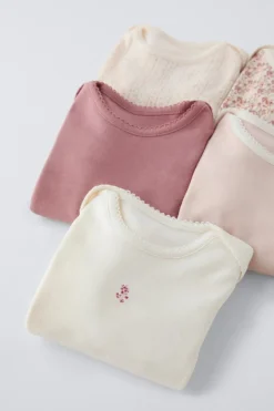Niños ZARA 1½ - 6 Años·Ropa Interior / Calcetines|0 - 6 Meses·Bodies / Camisas<PACK CINCO BODIES FLORECITAS