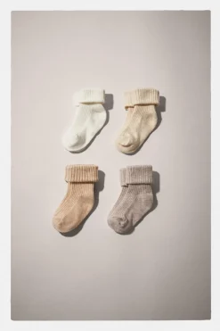 Niños ZARA 0 - 6 Meses·Ropa Interior / Pijamas|0 - 6 Meses·Básicos<PACK CUATRO CALCETINES COLORES