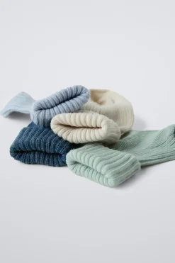 Niños ZARA 0 - 6 Meses·Ropa Interior / Pijamas|0 - 6 Meses·Básicos<PACK CUATRO CALCETINES COLORES