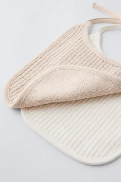 Niños ZARA 0 - 6 Meses·Homewear|0 - 6 Meses·Básicos<PACK DOS BABEROS ESTRUCTURA PUNTILLA