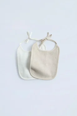 Niños ZARA 0 - 6 Meses·Homewear|0 - 6 Meses·Básicos<PACK DOS BABEROS ESTRUCTURA PUNTILLA