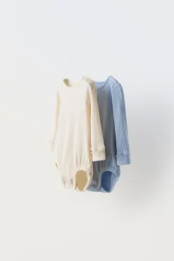 Niños ZARA 0 - 6 Meses·Bodies / Camisas|0 - 6 Meses·Ropa Interior / Pijamas<PACK DOS BODIES WAFFLE