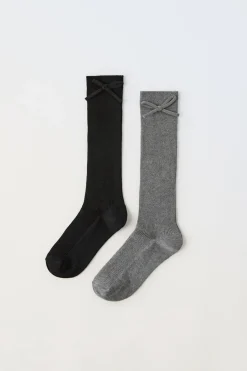 Niños ZARA 1½ - 6 Años·Ropa Interior / Calcetines|6 - 14 Años·Ropa Interior / Calcetines<PACK DOS CALCETINES ALTOS LAZO