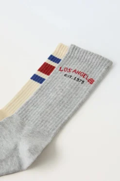 Niños ZARA 1½ - 6 Años·Ropa Interior / Calcetines|6 - 14 Años·Ropa Interior / Calcetines<PACK DOS CALCETINES ALTOS SPORTY