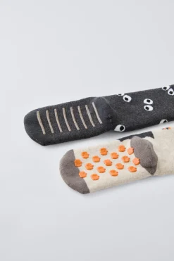 Niños ZARA 1½ - 6 Años·Ropa Interior / Calcetines|1½ - 6 Años·Ropa Interior / Calcetines<PACK DOS CALCETINES ANTIDESLIZANTES