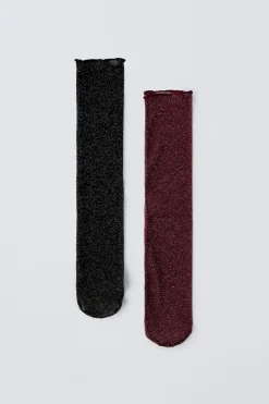 Niños ZARA 6 - 14 Años·Ropa Interior / Calcetines<PACK DOS CALCETINES BRILLO