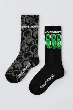 Niños ZARA 1½ - 6 Años·Licencias|1½ - 6 Años·Ropa Interior / Calcetines<PACK DOS CALCETINES MINECRAFT © MOJANG AB. ™