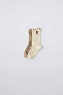 Niños ZARA 1½ - 6 Años·Ropa Interior / Calcetines|6 - 14 Años·Ropa Interior / Calcetines<PACK DOS CALCETINES OSITOS