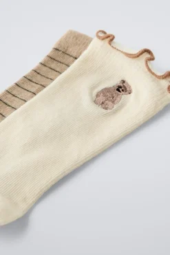 Niños ZARA 1½ - 6 Años·Ropa Interior / Calcetines|6 - 14 Años·Ropa Interior / Calcetines<PACK DOS CALCETINES OSITOS