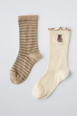 Niños ZARA 1½ - 6 Años·Ropa Interior / Calcetines|6 - 14 Años·Ropa Interior / Calcetines<PACK DOS CALCETINES OSITOS