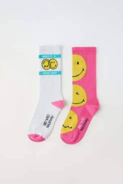 Niños ZARA 1½ - 6 Años·Licencias|1½ - 6 Años·Ropa Interior / Calcetines<PACK DOS CALCETINES SMILEYWORLD ®
