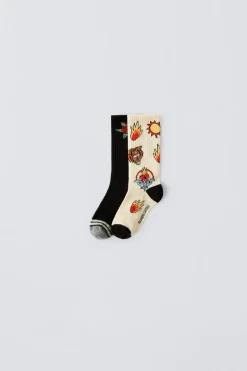 Niños ZARA 6 - 14 Años·Ropa Interior / Calcetines<PACK DOS CALCETINES X RICARDO CAVOLO